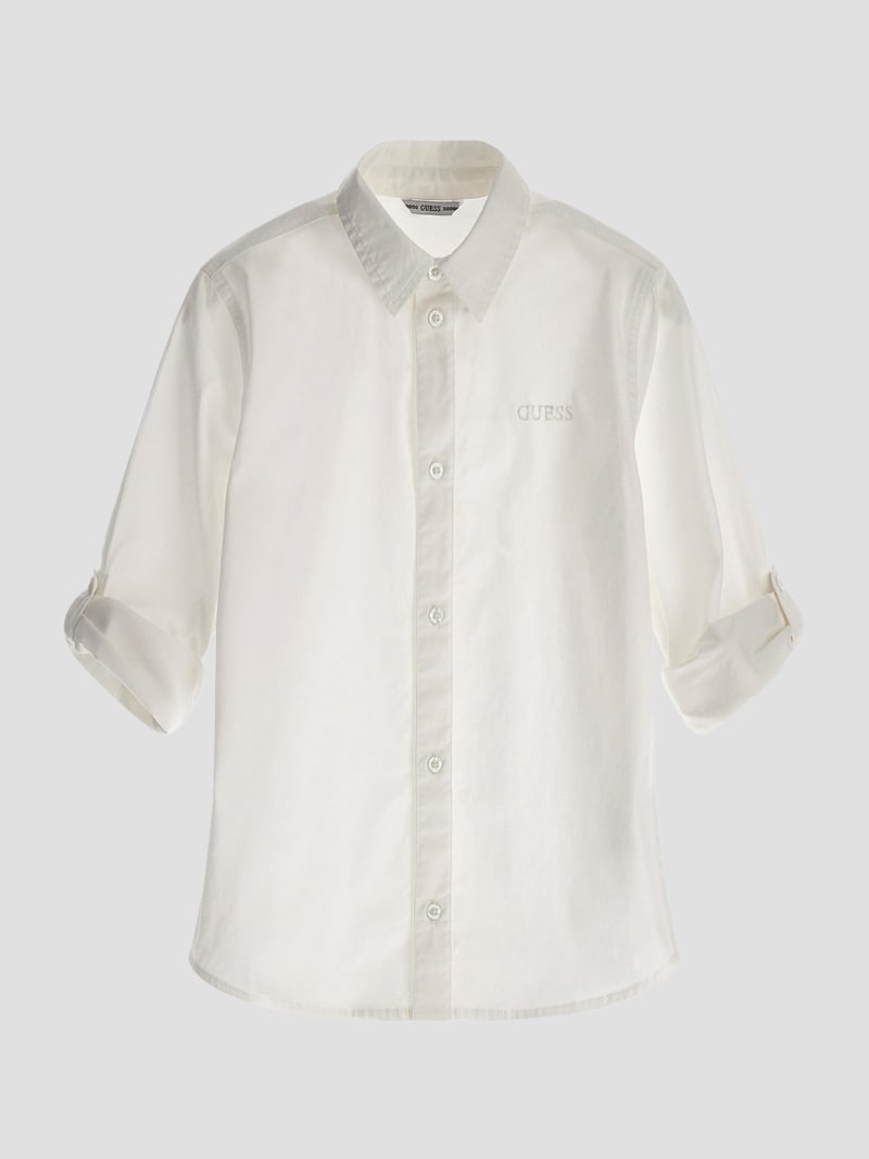 Eco Woven Poplin Shirt (7-16) | GUESS Canada