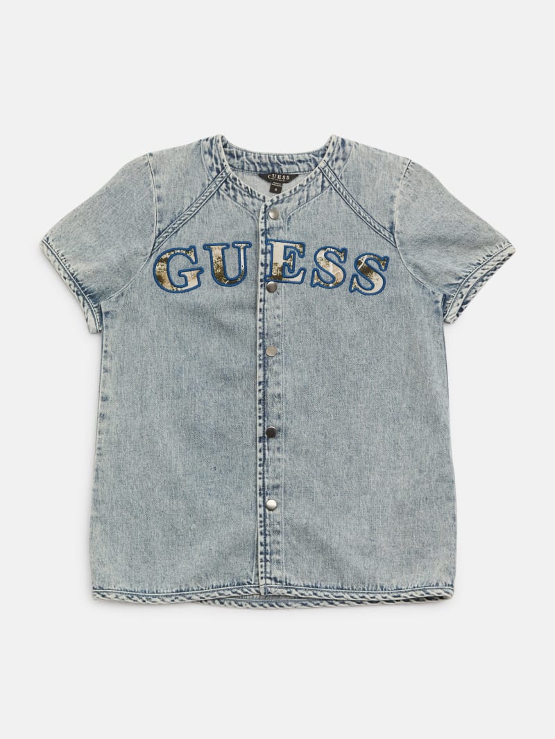 Baseball Blue Shirt (7-17) | GUESS Factory