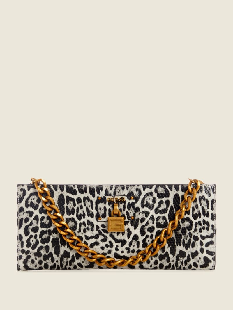 Centre Leopard Clutch | GUESS