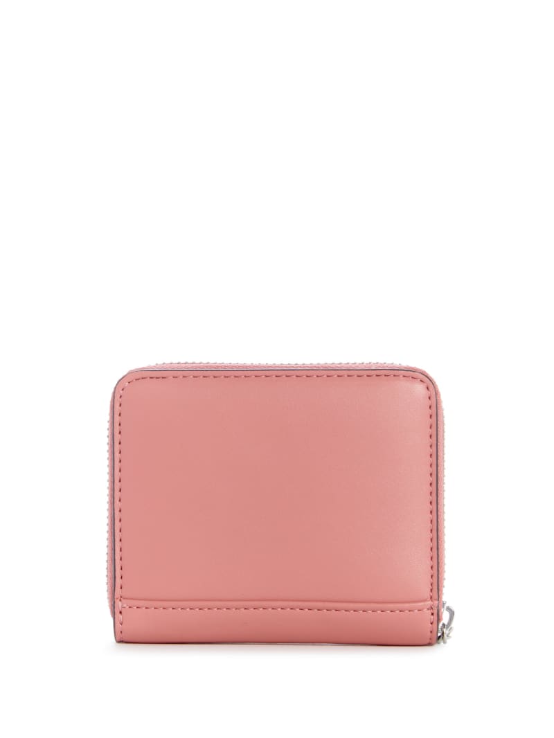 Pink zip around purse best sale