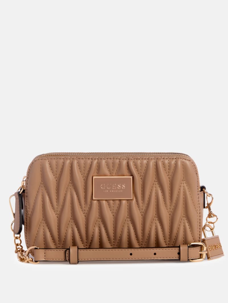 2wayショルダーバック　doplight berry+forest tile② Fluer Mini Double-Zip Crossbody | GUESS Factory