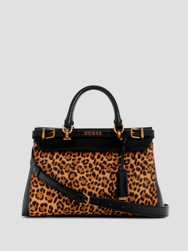Guess purses leopard print inside shop