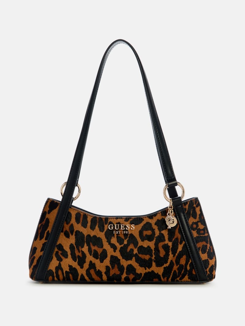 Domitilla Leopard Shoulder Bag | GUESS
