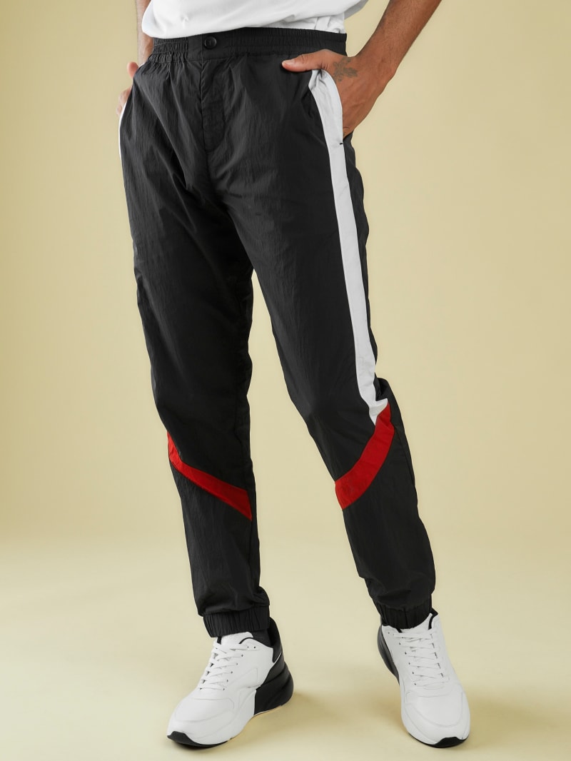 Sporty Technical Nylon Track Pants | GUESS Canada