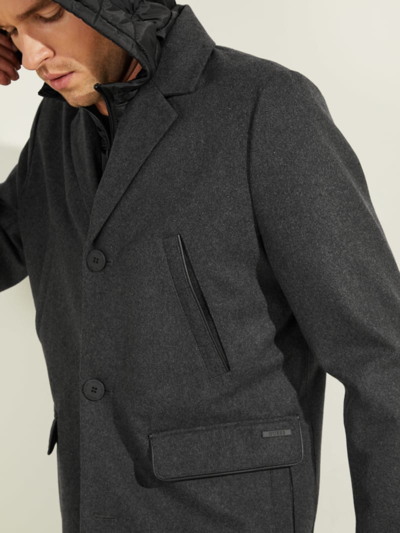 Guess Brandon Wool-Blend Coat. 4