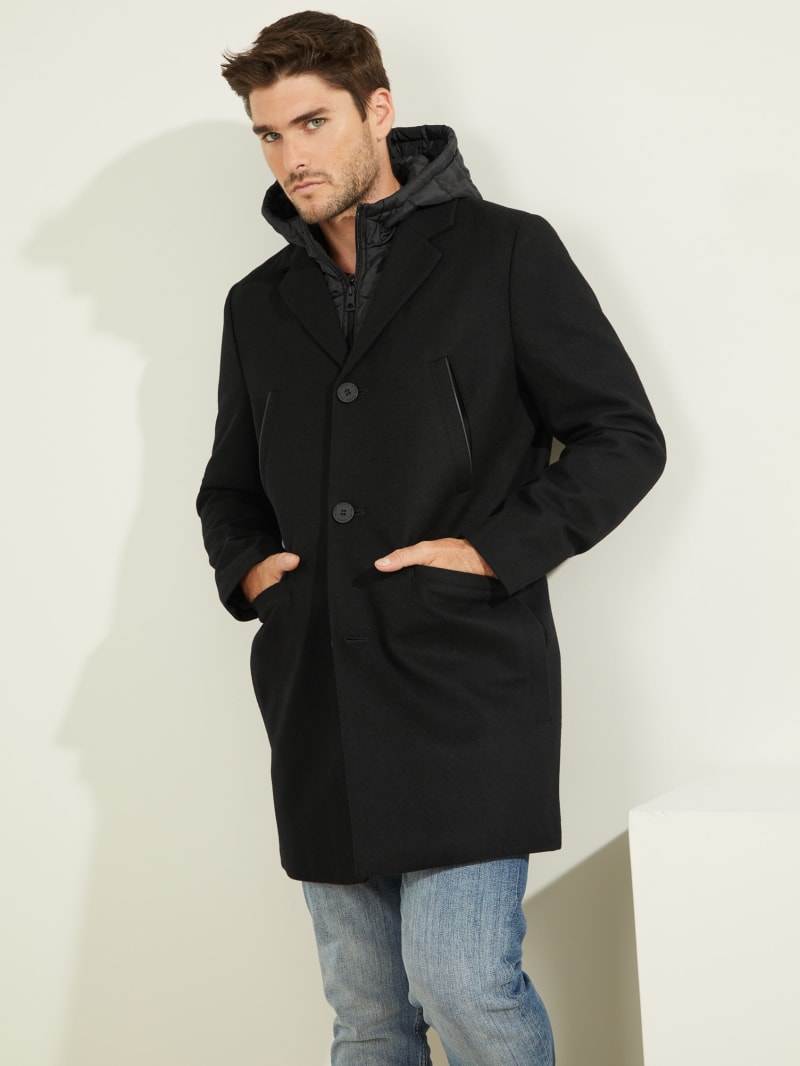 Guess Brandon Wool-Blend Coat. 1