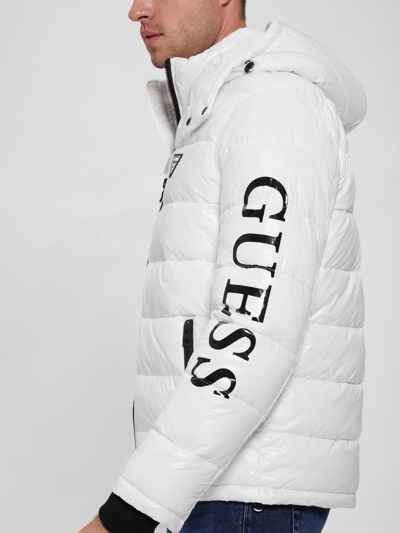 Guess hooded hotsell logo windbreaker