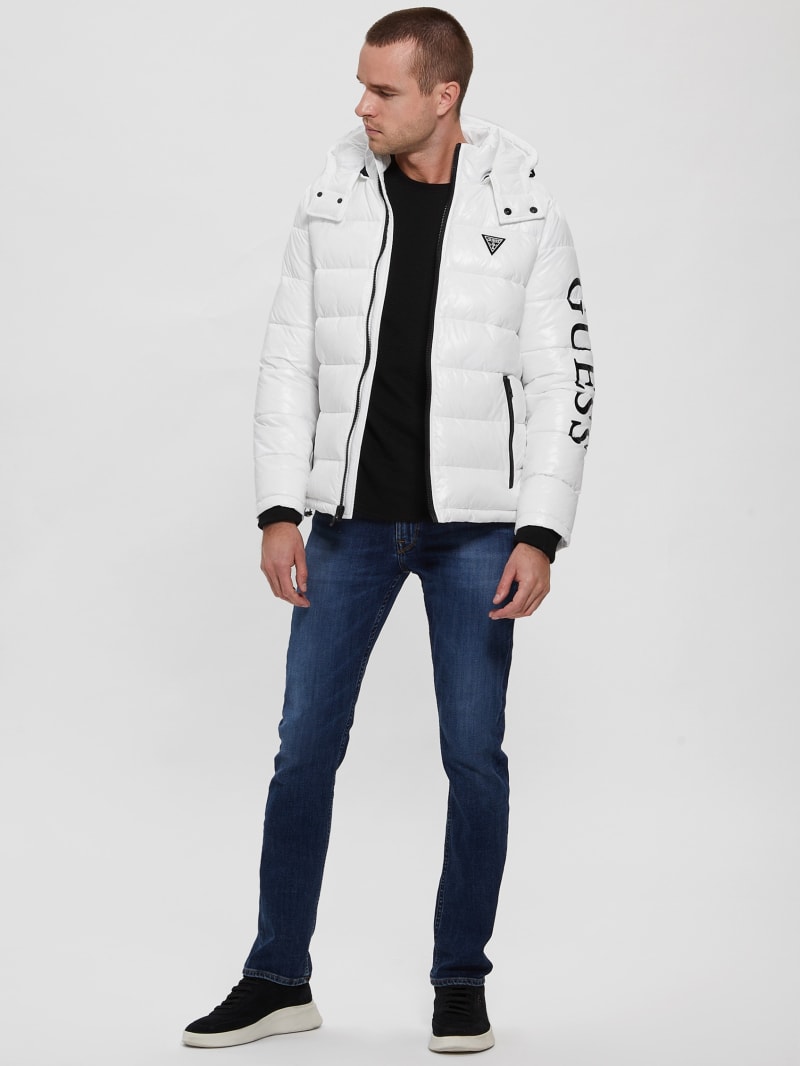 Guess white jacket clearance mens