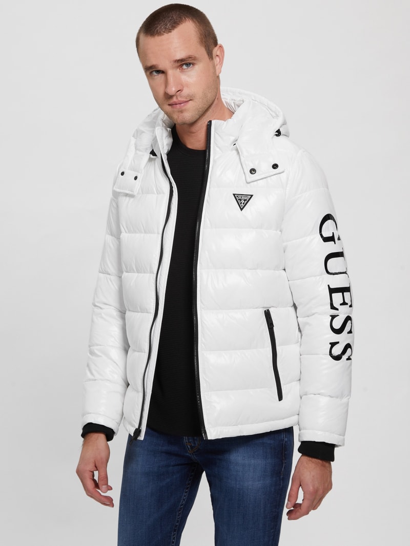 Jacket Mens Guess White Winter Jacket Guess White Jacket Store