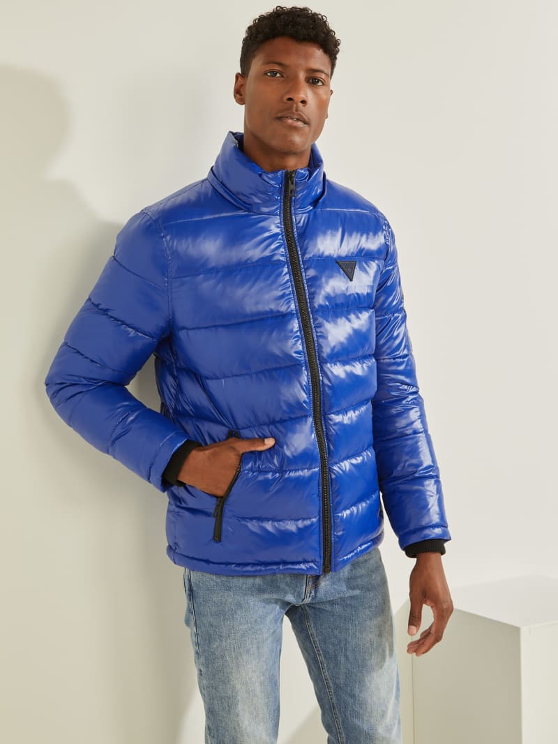 guess men's reversible puffer jacket