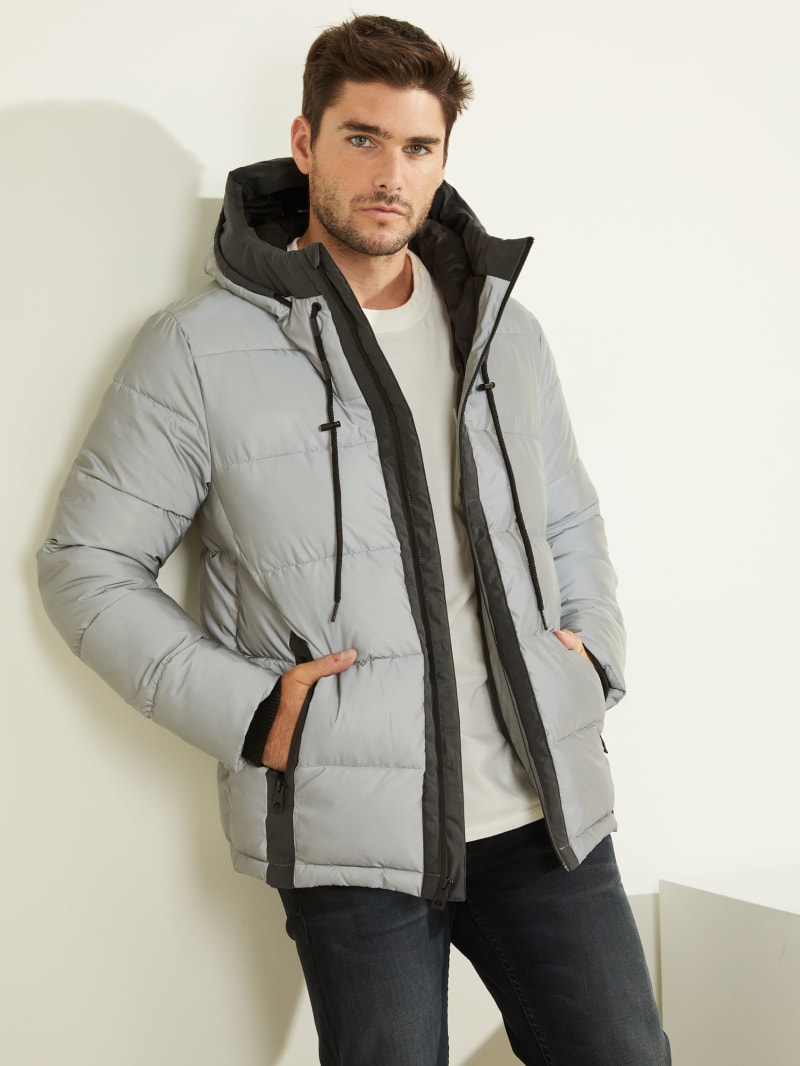 Korley reflective puffer jacket clearance