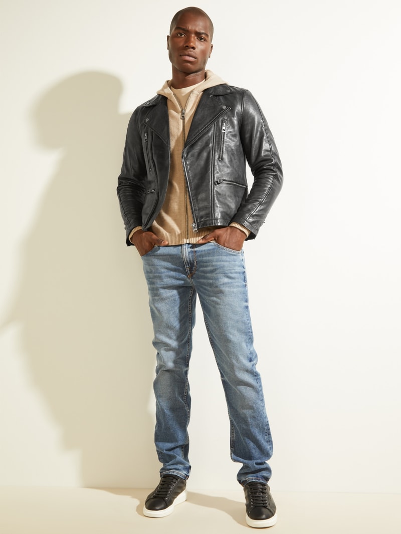 Biker jacket guess sales