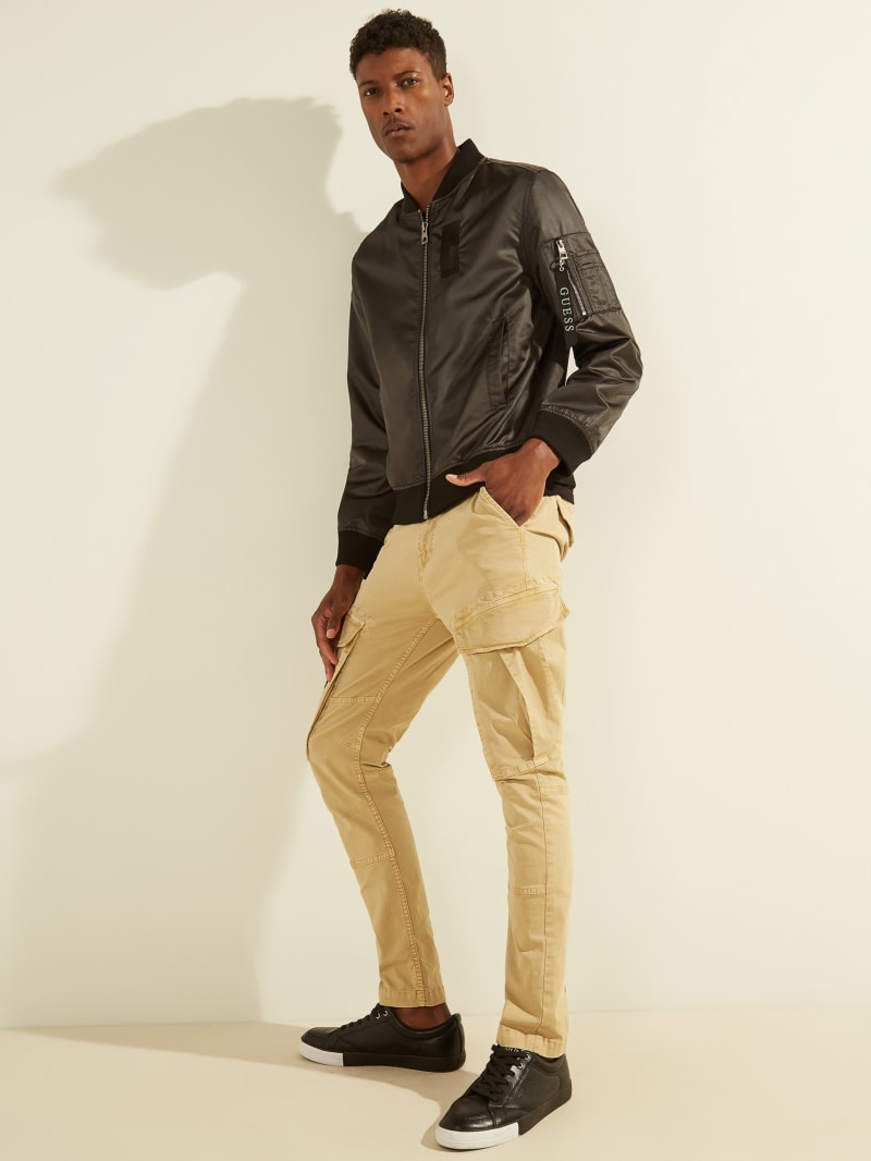 guess jake quilted bomber jacket