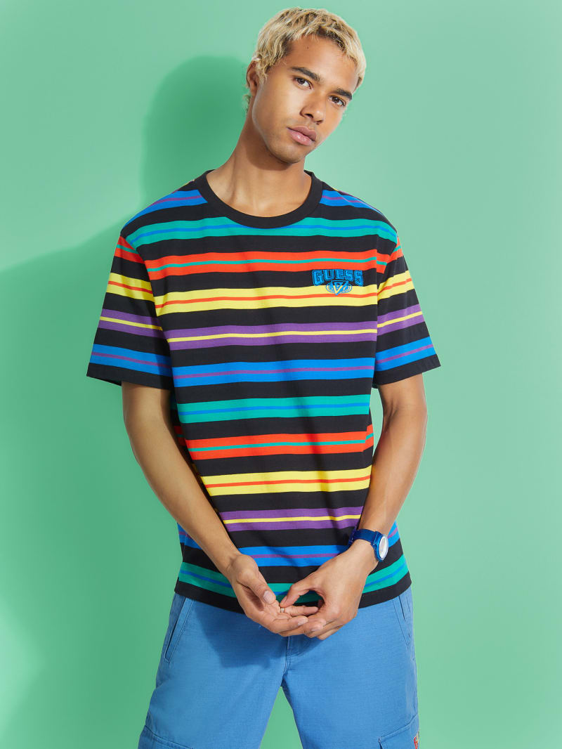 GUESS x J Balvin Horizon Stripes Tee | GUESS