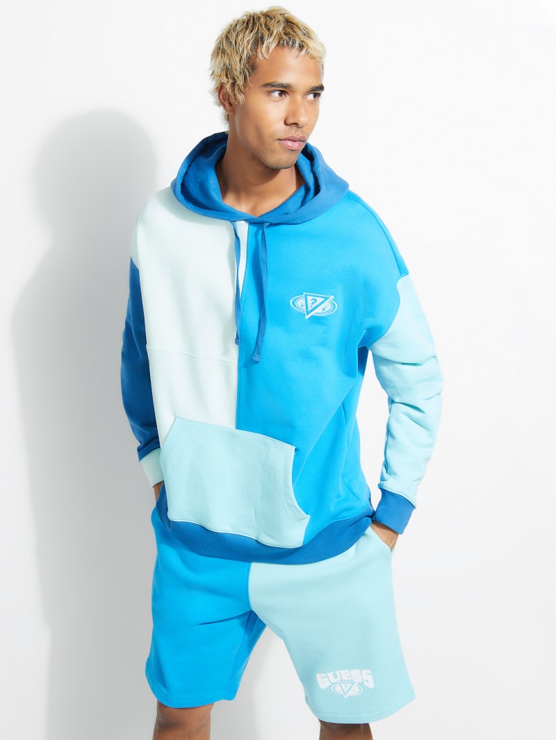 Guess color outlet block hoodie