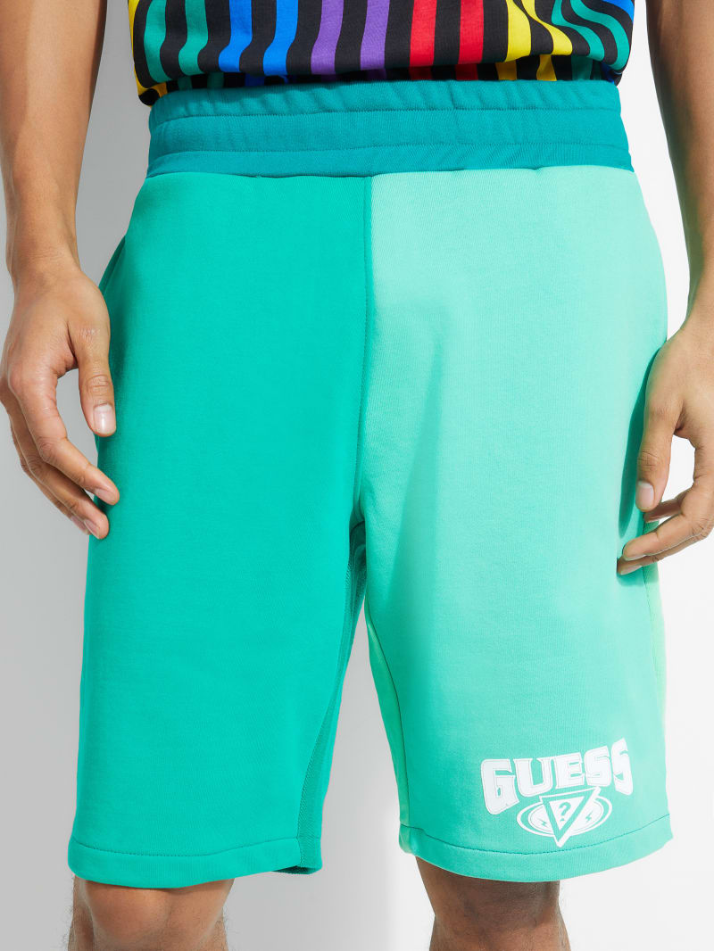 guess neon nylon active shorts