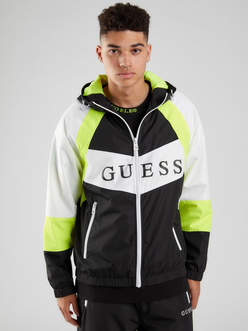 guess black and white windbreaker