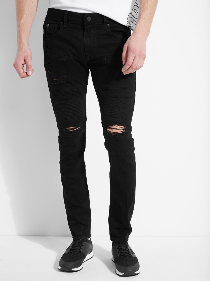 Destroyed Moto Skinny Jeans | GUESS