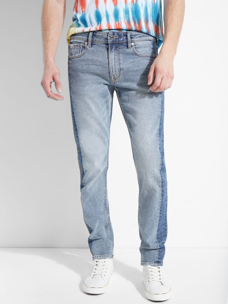 Contrasting Tapered Slim Jeans | GUESS