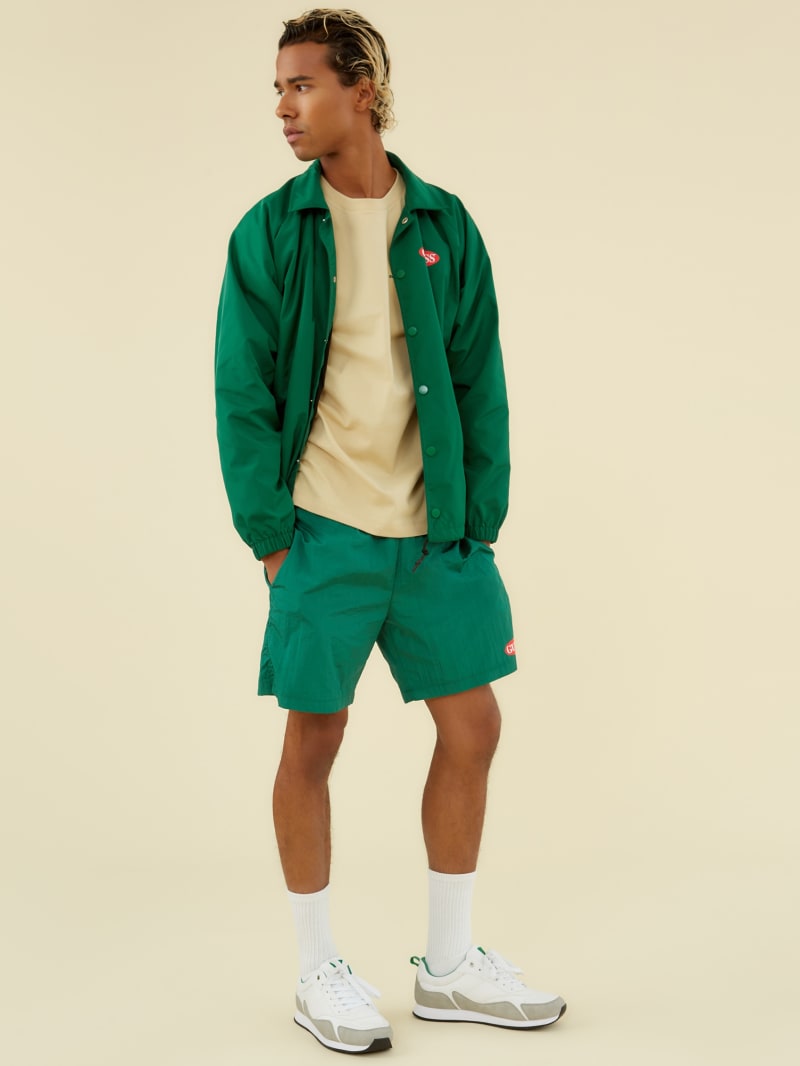 guess teal nylon active shorts