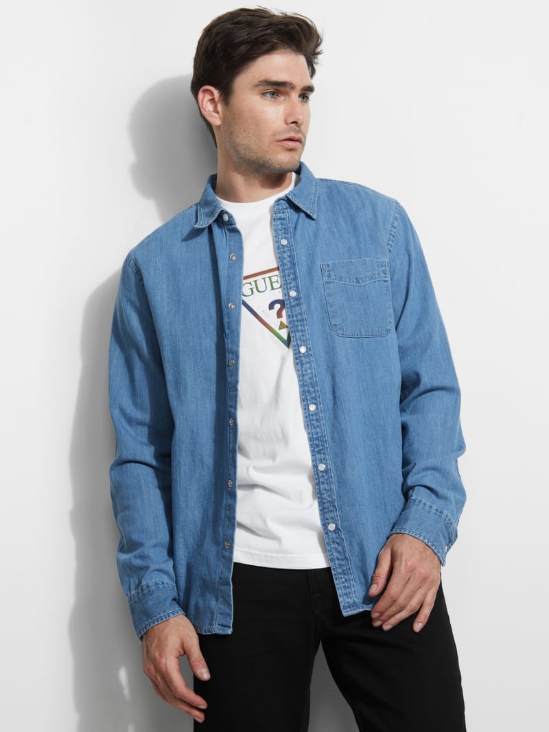 guess lalima denim shirt