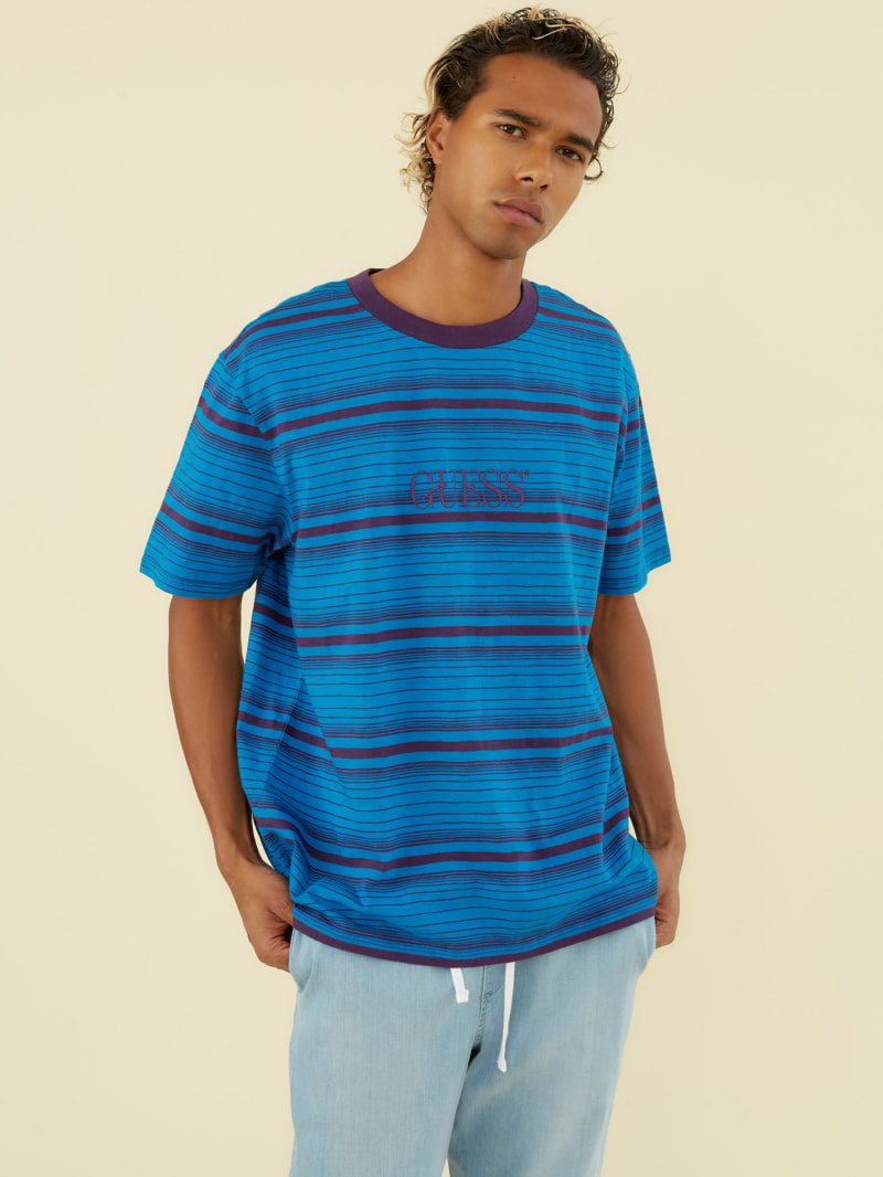 guess t shirt mens stripe