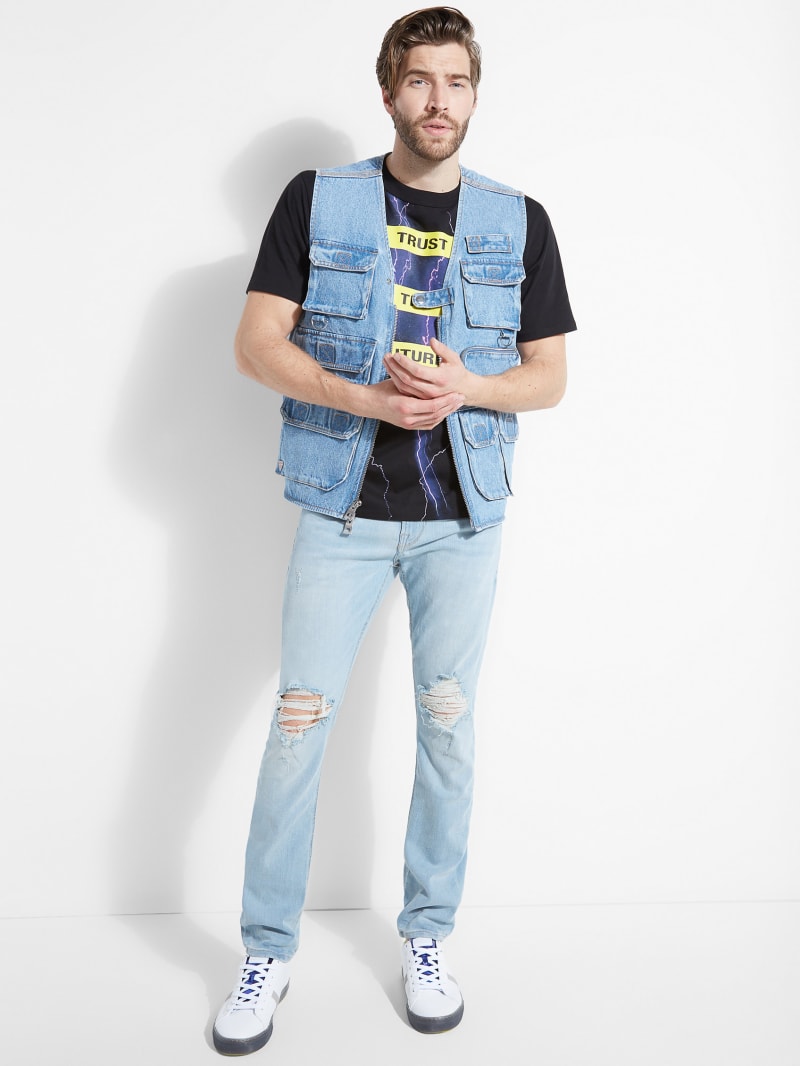 guess jean jacket mens