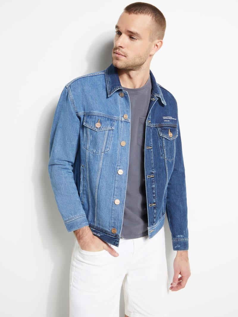 two tone denim jacket