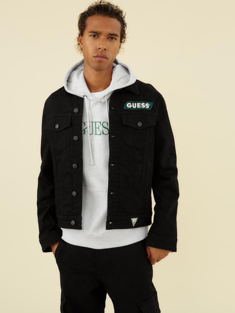guess logo denim jacket