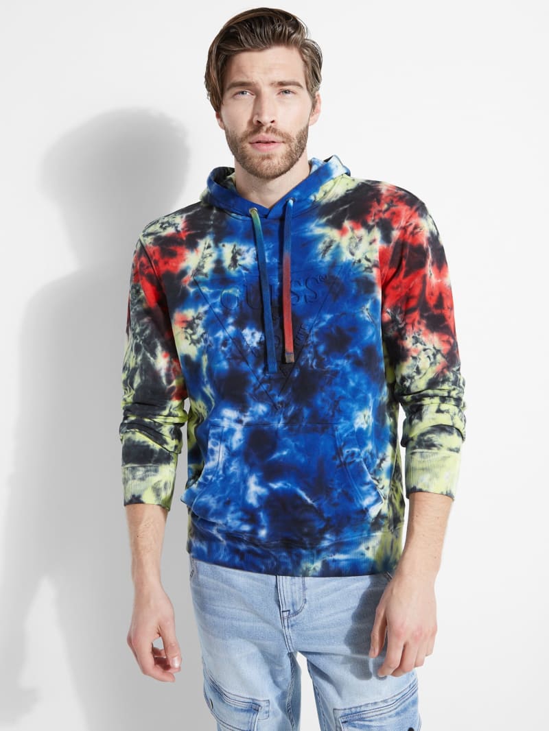 tie dye guess hoodie