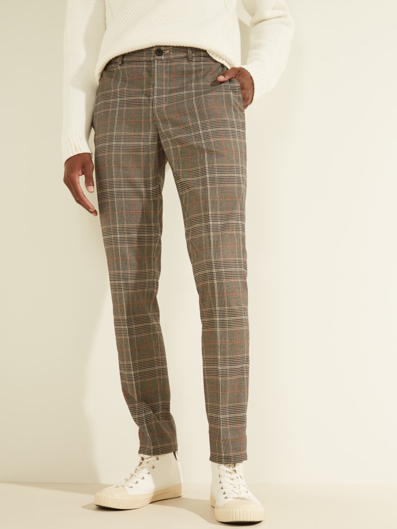 checkered tailored pants