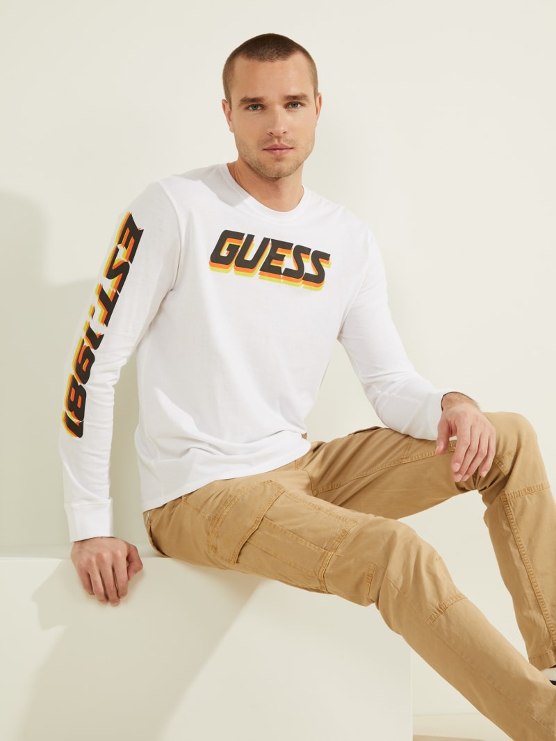 guess long sleeve t shirt mens