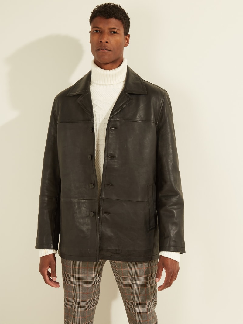 Leather car jacket store