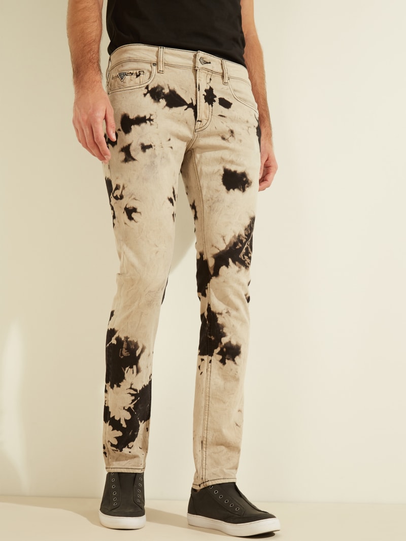 tie dye ripped jeans