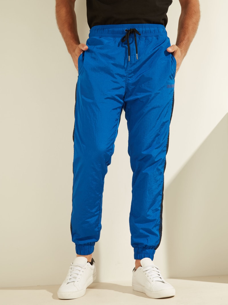 Crinkled Nylon Track Pants GUESS Canada