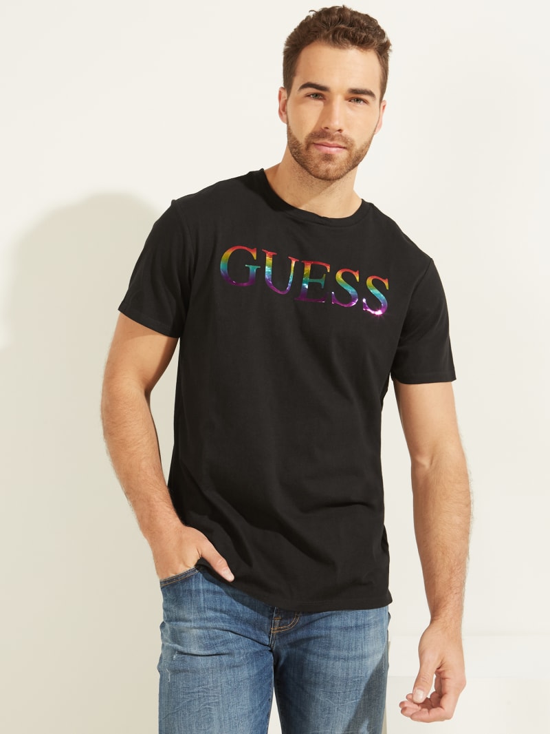 Guess Rainbow Logo Tee