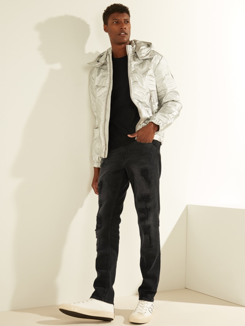 guess jake quilted bomber jacket