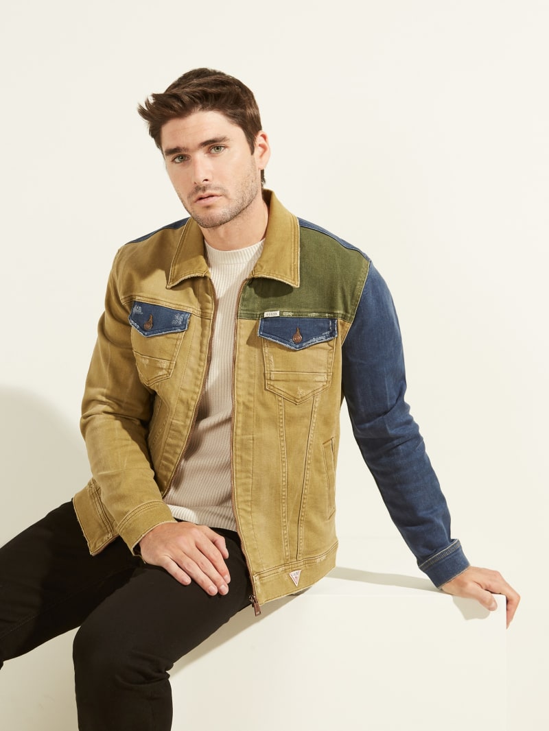 guess denim jacket mens