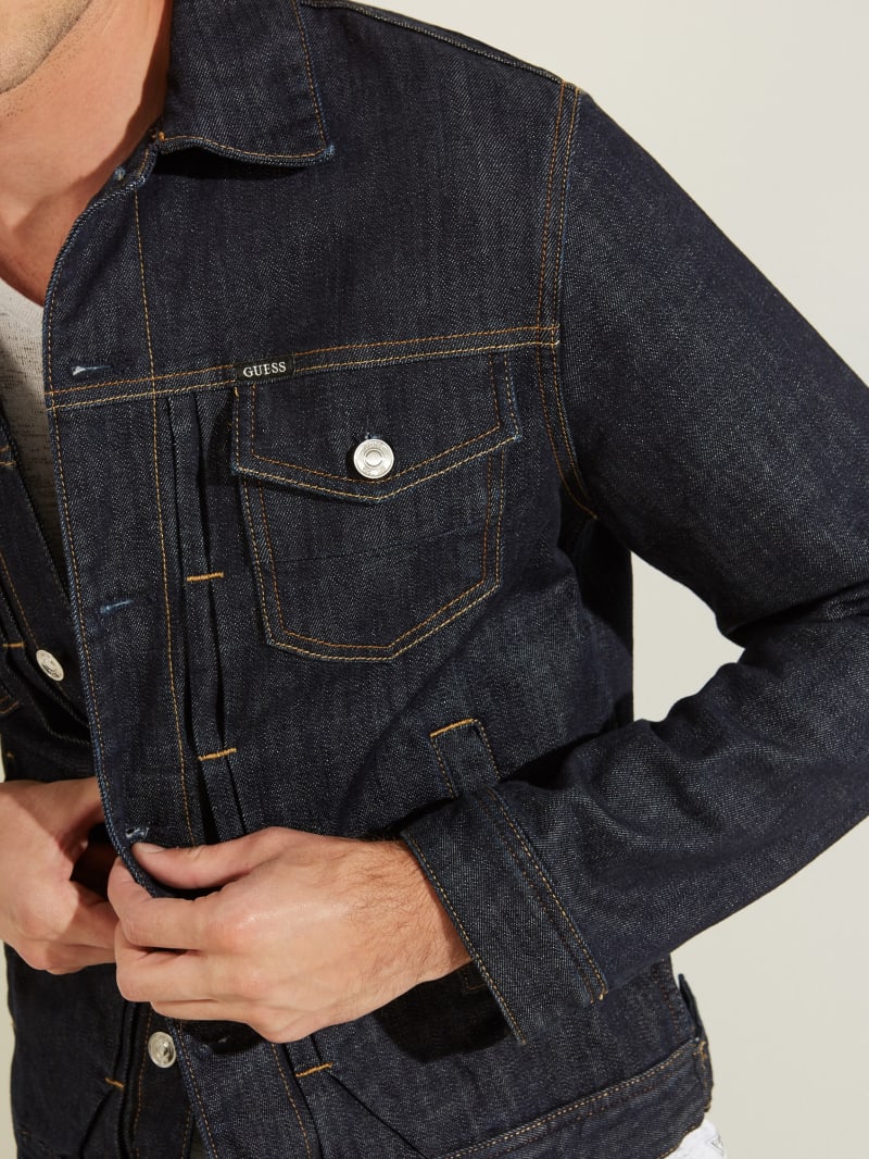 guess denim jacket mens