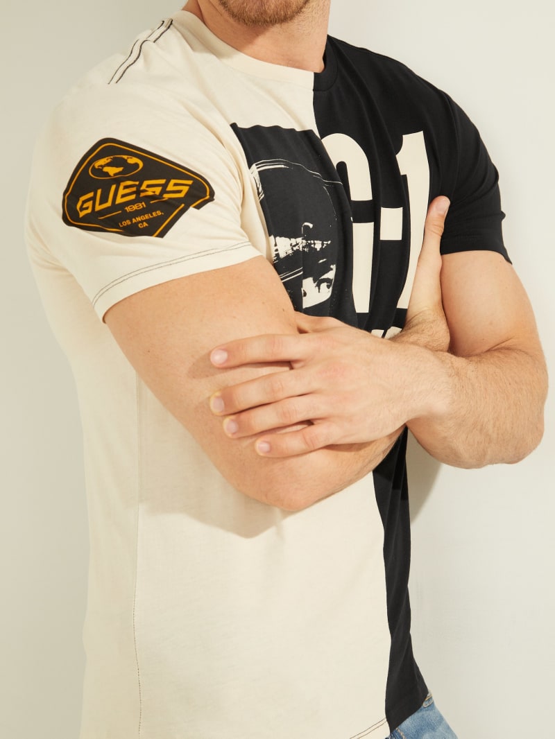 Guess Racer Split Graphic Tee. 1