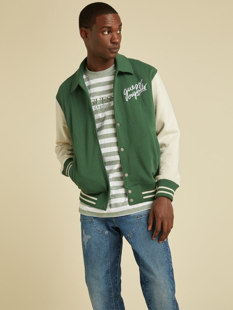 Guess green bomber jacket Clearance