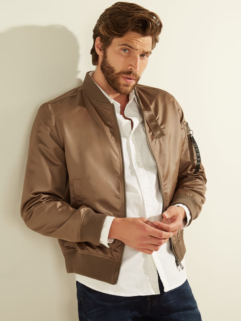 Guess satin bomber jacket shop