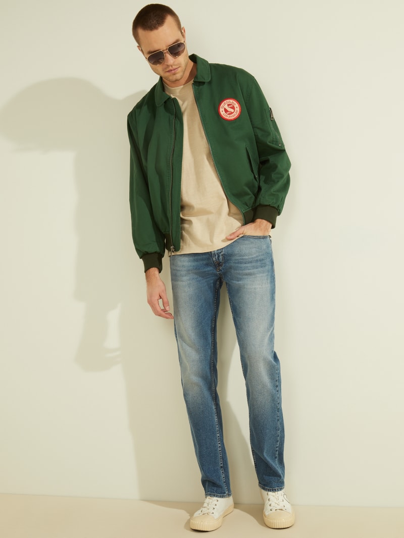 guess jake quilted bomber jacket