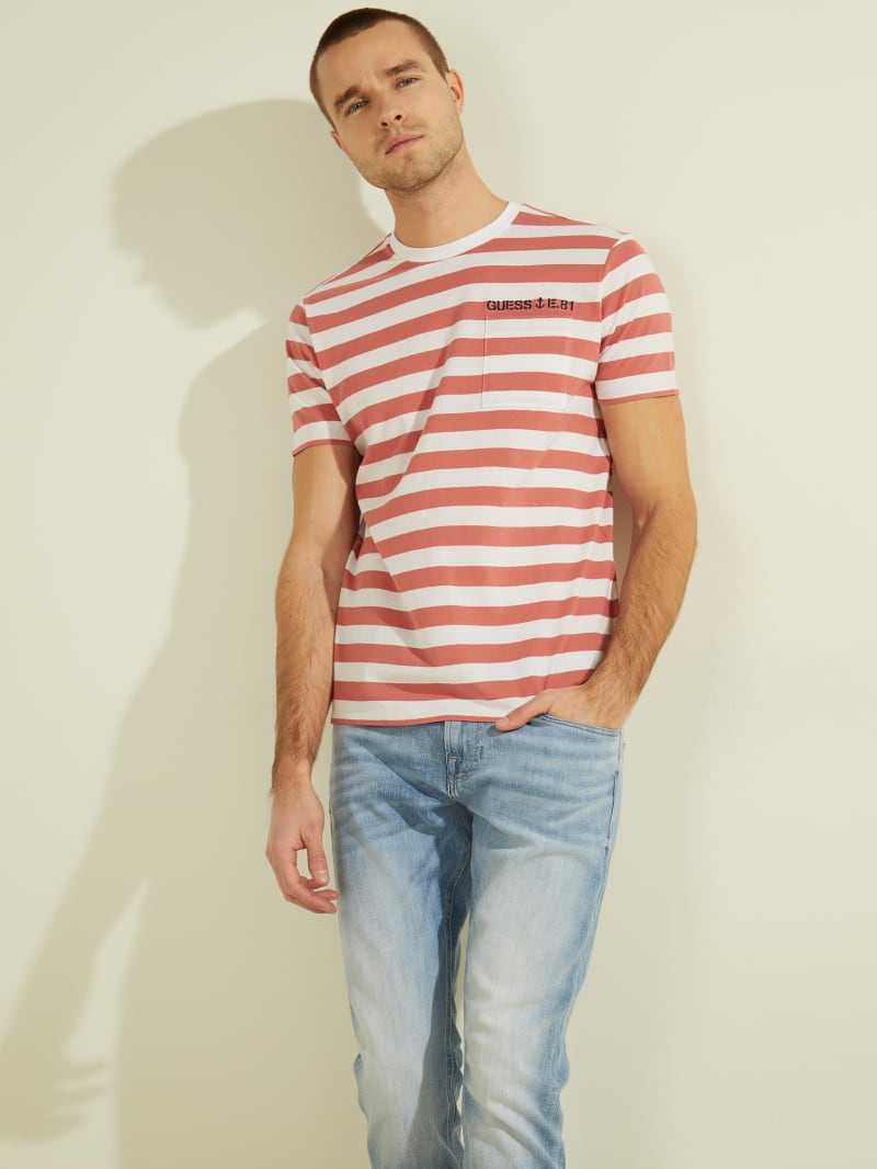 Mens guess t shirt sale Clearance