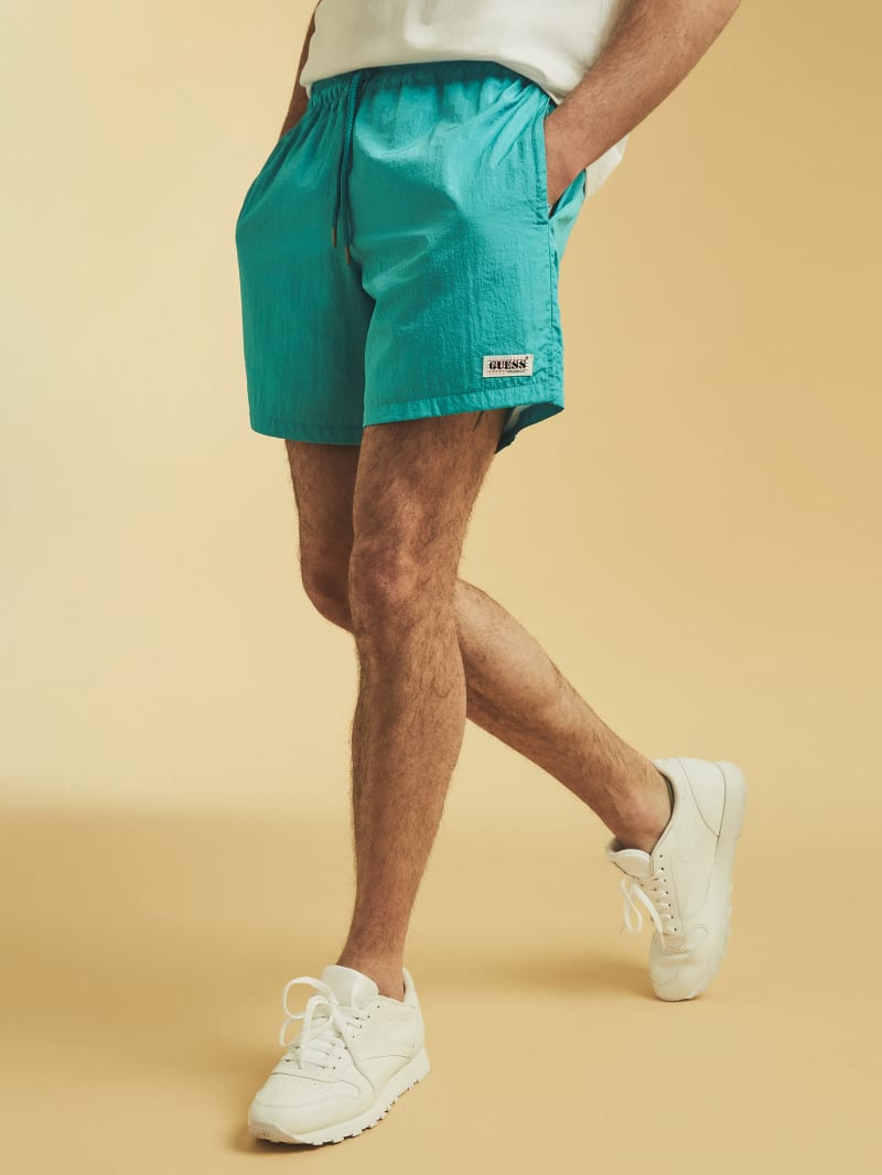Guess neon nylon active shorts cheap
