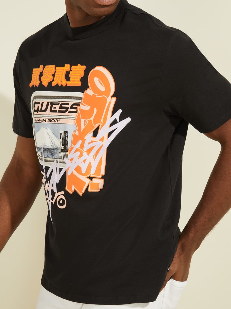 Japan Subway Graphic Tee | GUESS Factory