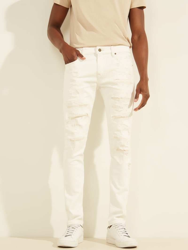 Distressed Skinny Painter Jeans GUESS Canada