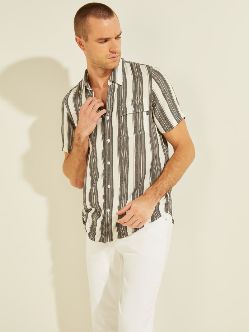 Guess button 2024 down shirt