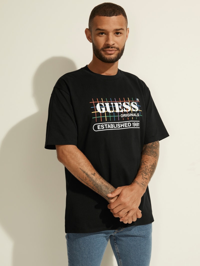 Guess Originals Rainbow Grid Tee. 4