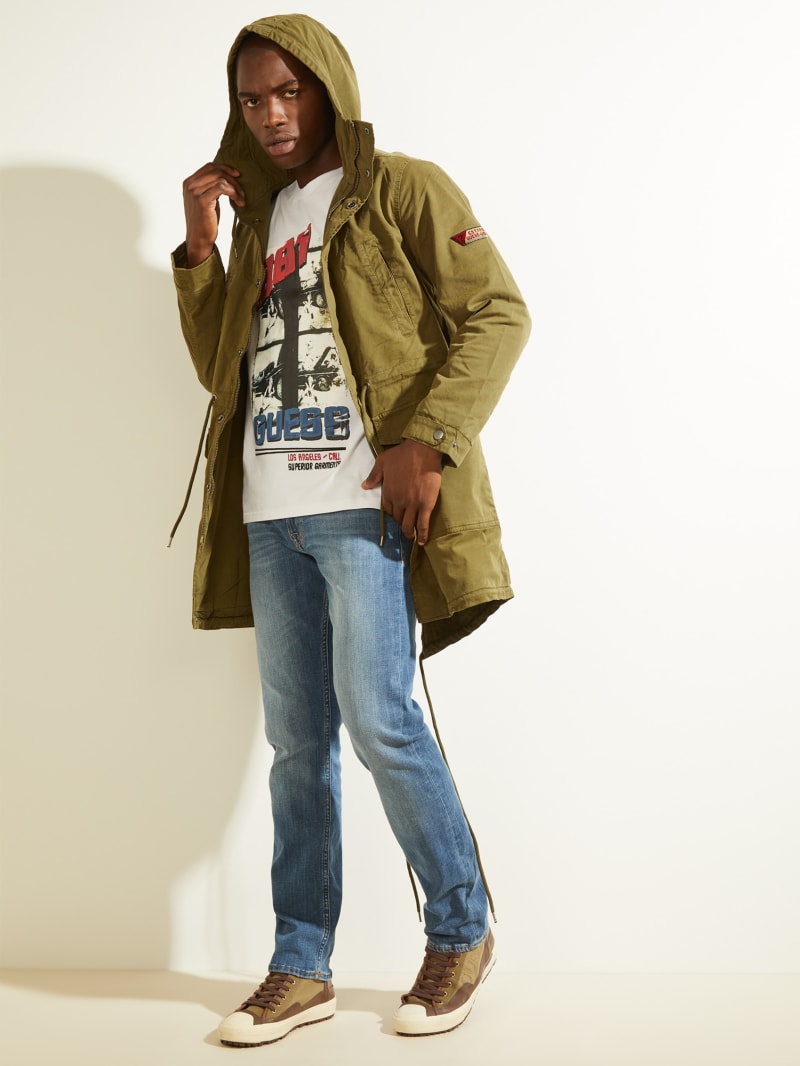 Twill parka jacket on sale
